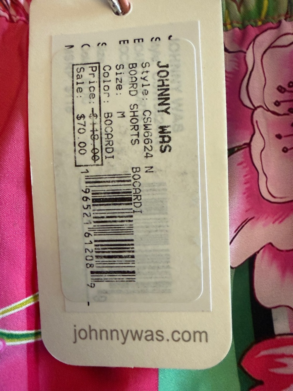 Women’s Pink Floral Drawstring Board Shorts - Picture 3 of 5